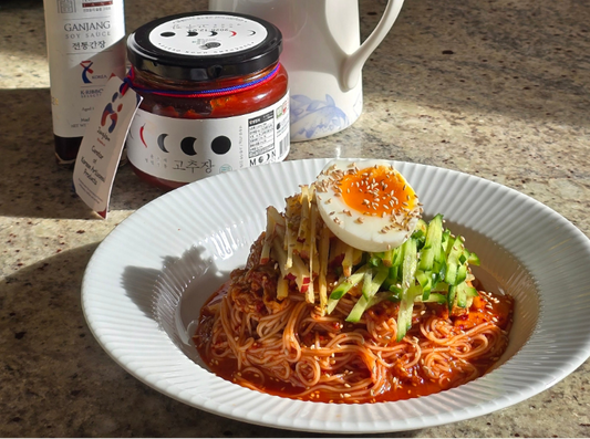 Bibim Guksu 비빔국수 Recipe: Spicy Korean Cold Mixed Noodles